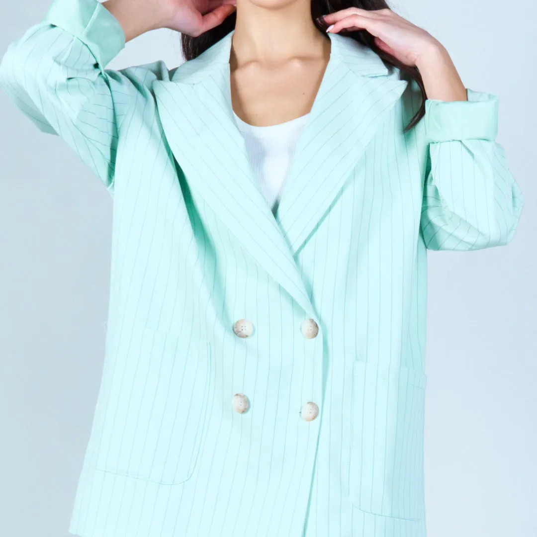 Pinstripe oversized blazer wholesale