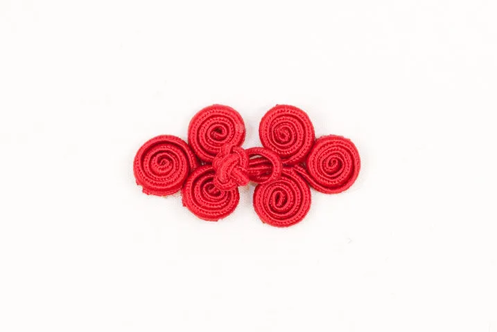 Red Chinese Frog Button - 1 Piece