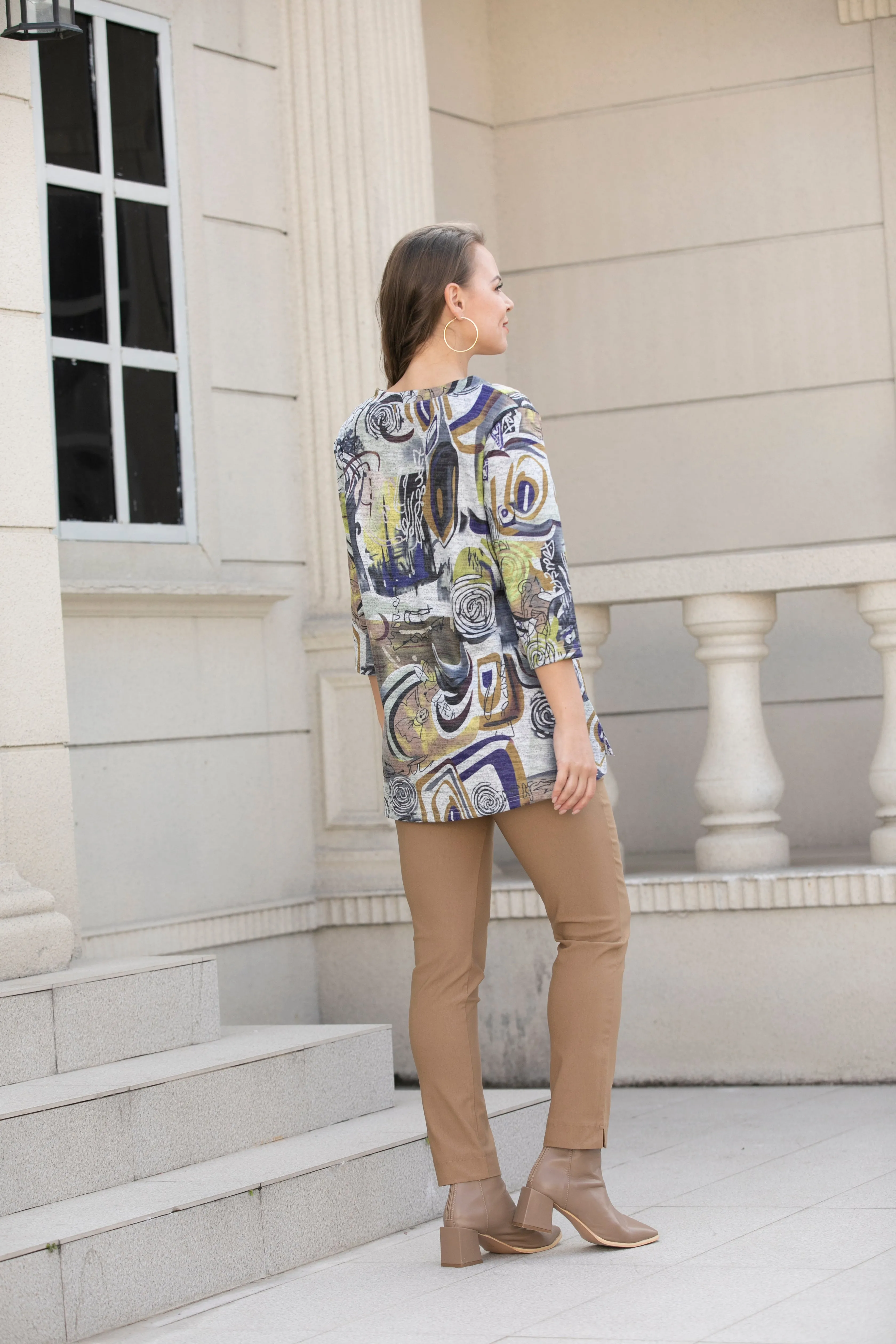 Roxanne's V-Neck Printed Tunic