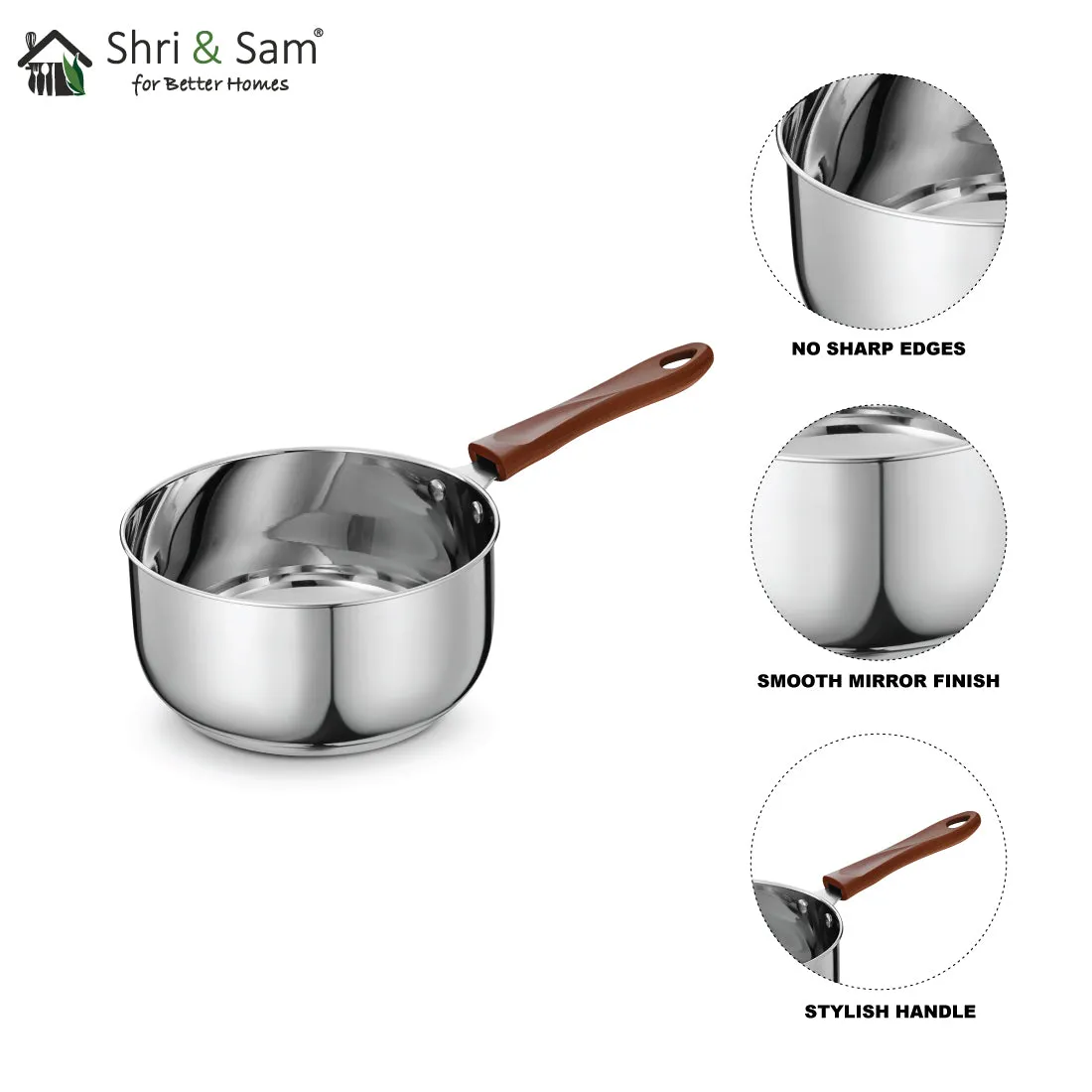 Stainless Steel Sauce Pan wih Sandwich Bottom