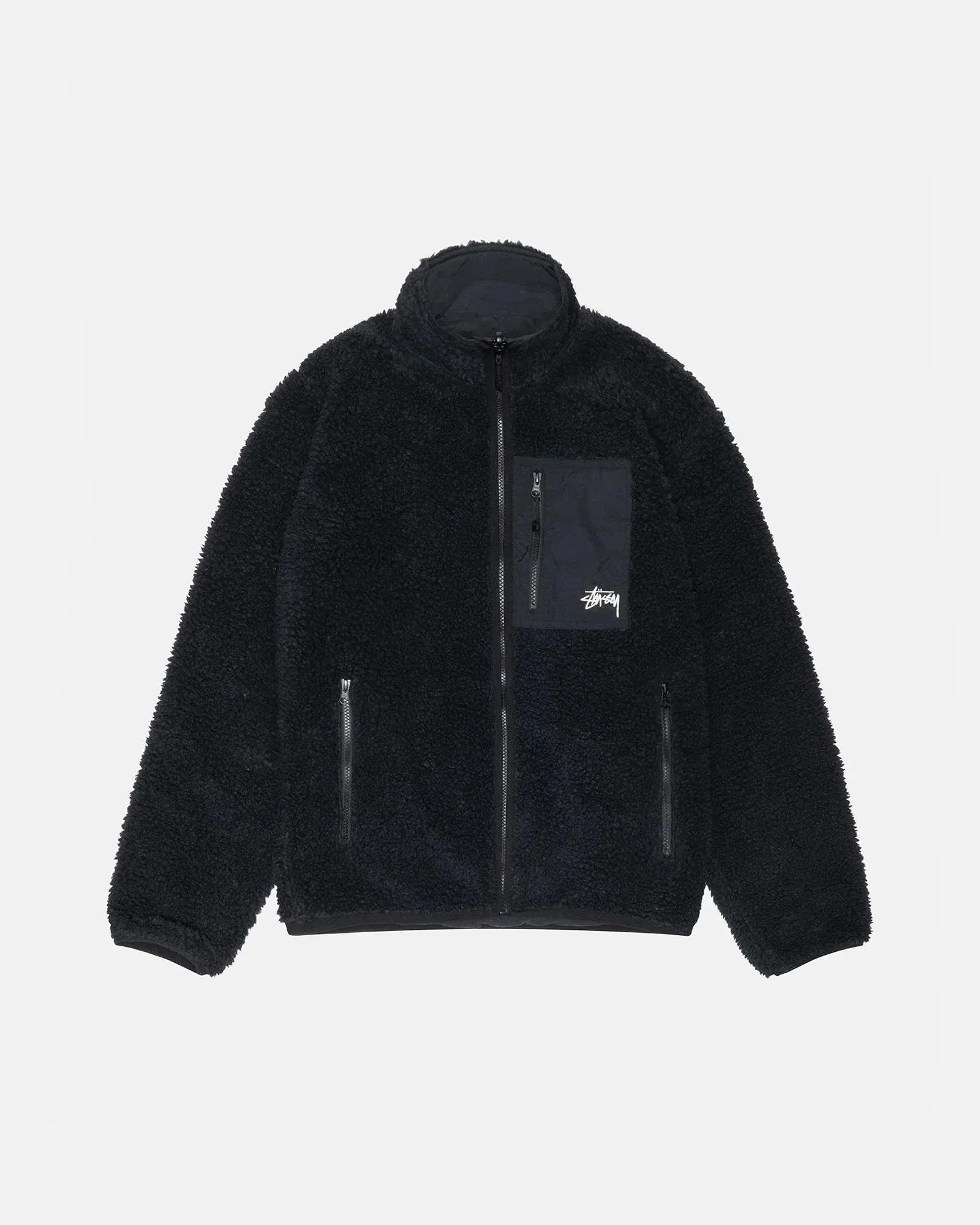 Stüssy Sherpa Reversible Jacket: Black