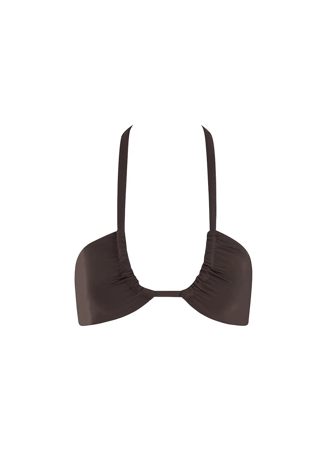 sustainable swimwear top allera chocolate