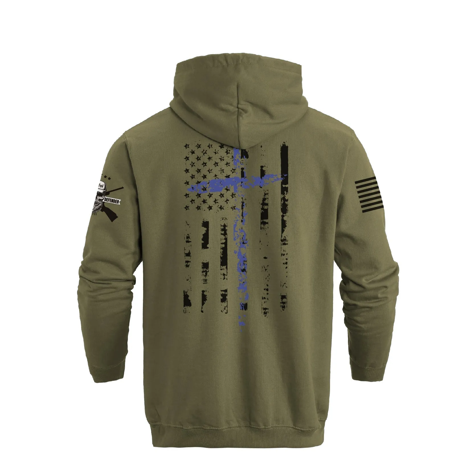 USA FLAG  COTTON GRAPHIC POCKET HOODIE