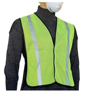 Visitor Hi-Vis Green Mesh Safety Vest - One Size Fits All