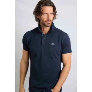 Weird Fish S Navy Miles Organic Pique Polo Shirt