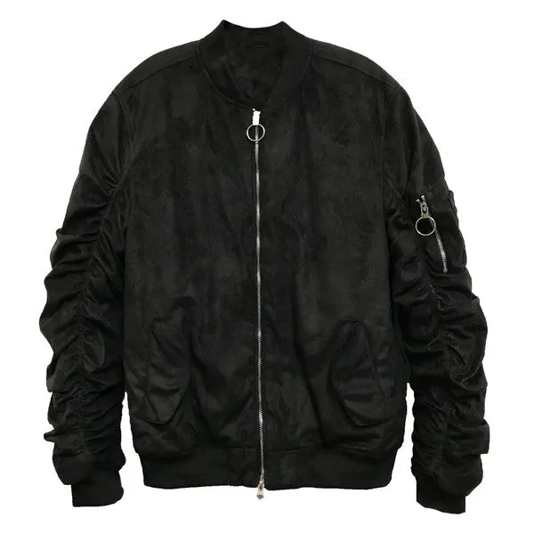 Weiv Mirosuede Scrunched Bomber Jacket