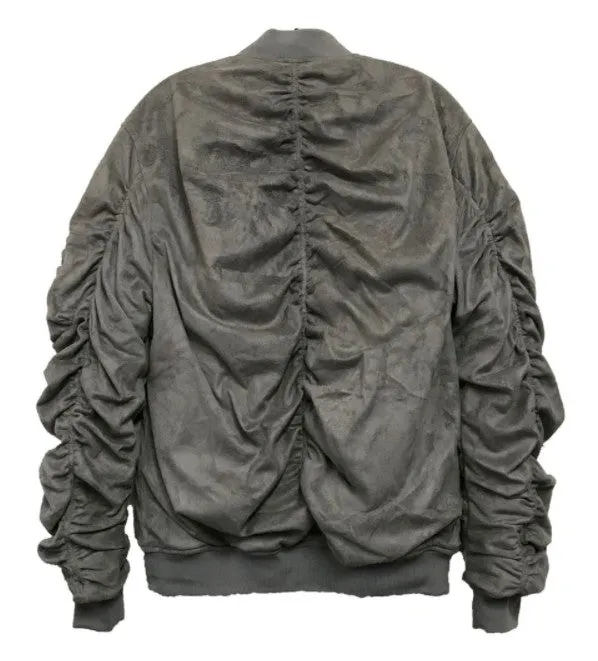 Weiv Mirosuede Scrunched Bomber Jacket