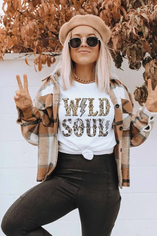 WILD SOUL LEOPARD GRAPHIC TEE