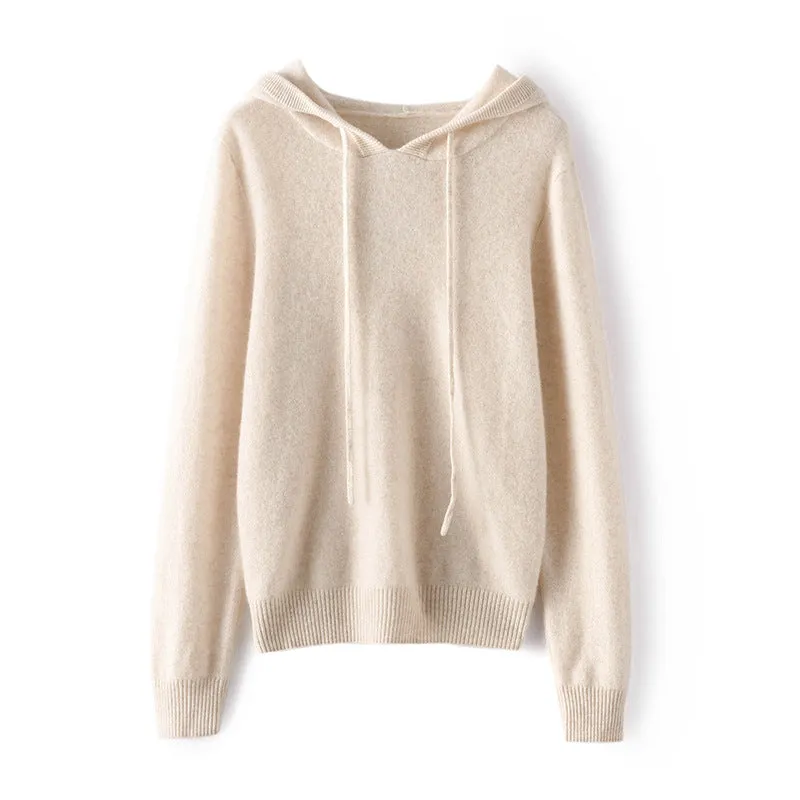 Women's Cashmere Hoodie Sweater Cashmere Hooded Cashmere Sweater