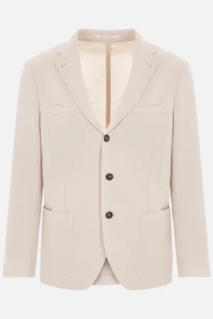 Wool-Blend Jersey Single-Breasted Jacket